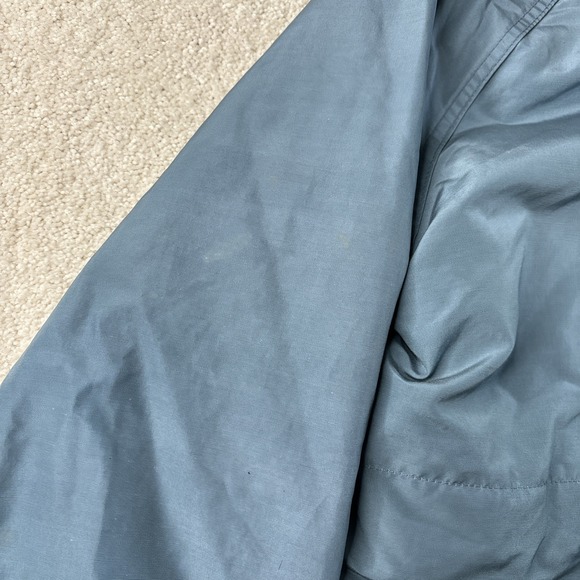 Woolrich Jacket Men's Large Blue Hooded Mountain Parka Wool Flannel‎ Lined 6108 - Picture 7 of 14